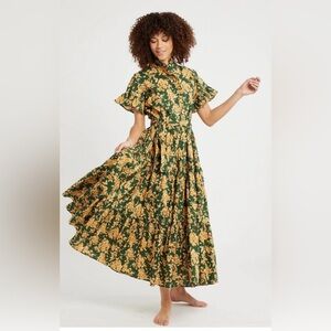 Millie Victoria Dress - Emerald Bouquet - XS - never worn